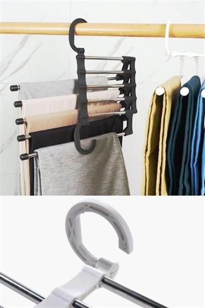 BUFFER® Hareketli Dolap İçi Pantolon Kravat Şal Askı Sistemi Düzenleyici Katmanlı Askılık Organizer BUFFER® Hareketli Dolap İçi Pantolon Kravat Şal Askı Sistemi Düzenleyici Katmanlı Askılık Organizer