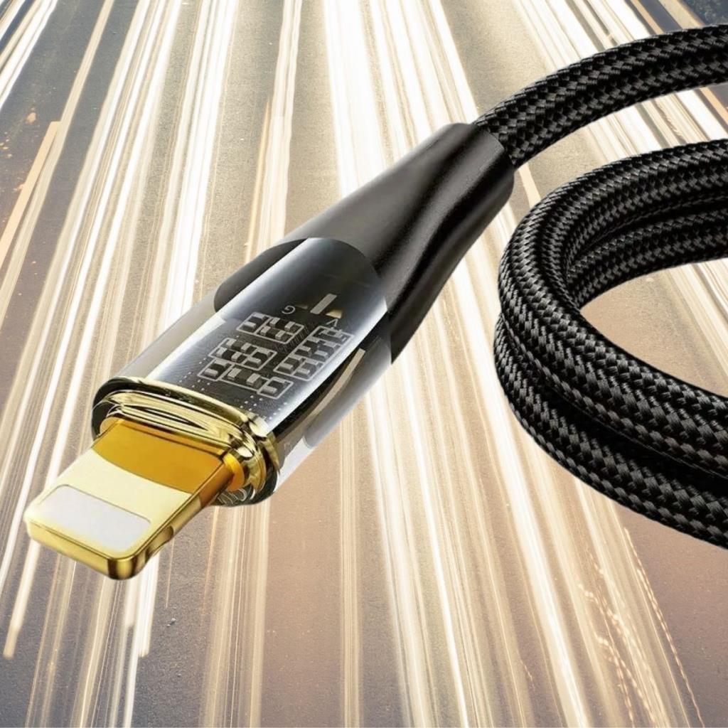 Led Işık Uçlu Sağlam İp Kablolu USB to Lightning Hızlı Şarj Kablosu Led Işık Uçlu Sağlam İp Kablolu USB to Lightning Hızlı Şarj Kablosu
