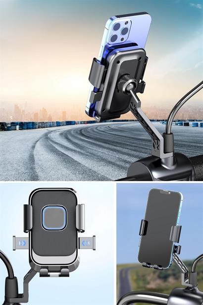 Petinka Dikiz Aynası Modeli Telefon Tutucu Motor Bisiklet Scooter için 360 Derece Dönebilen Petinka Dikiz Aynası Modeli Telefon Tutucu Motor Bisiklet Scooter için 360 Derece Dönebilen