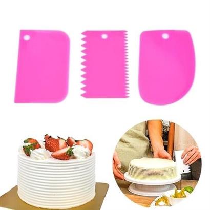 Petinka Kesici Kazıyıcı Dekoratör 3` lü Set Pasta Hamur Şekillendirici Spatular Petinka Kesici Kazıyıcı Dekoratör 3` lü Set Pasta Hamur Şekillendirici Spatular