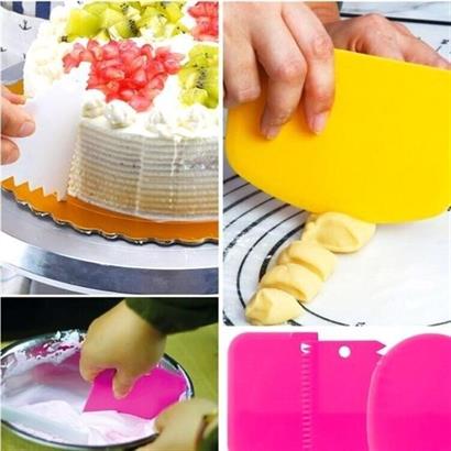 Petinka Kesici Kazıyıcı Dekoratör 3` lü Set Pasta Hamur Şekillendirici Spatular Petinka Kesici Kazıyıcı Dekoratör 3` lü Set Pasta Hamur Şekillendirici Spatular