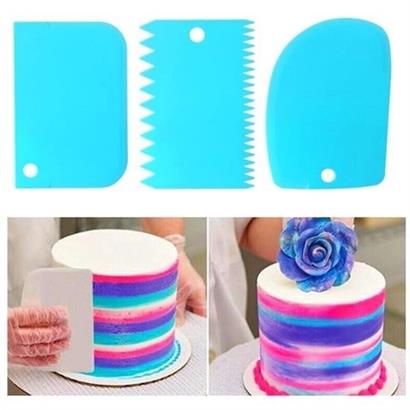 Petinka Kesici Kazıyıcı Dekoratör 3` lü Set Pasta Hamur Şekillendirici Spatular Petinka Kesici Kazıyıcı Dekoratör 3` lü Set Pasta Hamur Şekillendirici Spatular
