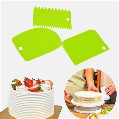 Petinka Kesici Kazıyıcı Dekoratör 3` lü Set Pasta Hamur Şekillendirici Spatular Petinka Kesici Kazıyıcı Dekoratör 3` lü Set Pasta Hamur Şekillendirici Spatular