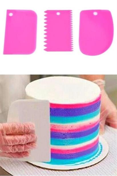Petinka Kesici Kazıyıcı Dekoratör 3` lü Set Pasta Hamur Şekillendirici Spatular Petinka Kesici Kazıyıcı Dekoratör 3` lü Set Pasta Hamur Şekillendirici Spatular