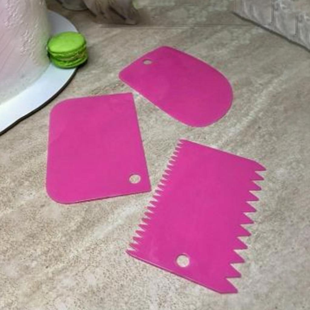 Petinka Kesici Kazıyıcı Dekoratör 3` lü Set Pasta Hamur Şekillendirici Spatular Petinka Kesici Kazıyıcı Dekoratör 3` lü Set Pasta Hamur Şekillendirici Spatular