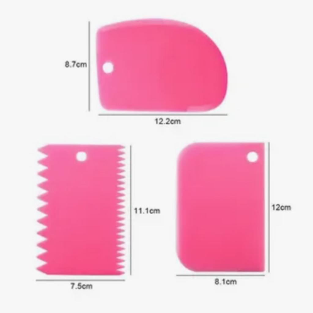 Petinka Kesici Kazıyıcı Dekoratör 3` lü Set Pasta Hamur Şekillendirici Spatular Petinka Kesici Kazıyıcı Dekoratör 3` lü Set Pasta Hamur Şekillendirici Spatular