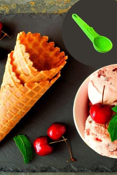 BUFFER® Pratik Mandallı Plastik Dondurma Servis Sunum Kepçesi Kaşığı BUFFER® Pratik Mandallı Plastik Dondurma Servis Sunum Kepçesi Kaşığı