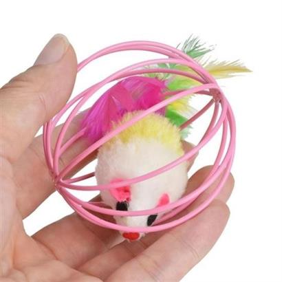 Petinka Oyun Topu 6cm Renkli Metal Kafesli Peluş Fareli Kedi Köpek Oyuncağı Petinka Oyun Topu 6cm Renkli Metal Kafesli Peluş Fareli Kedi Köpek Oyuncağı
