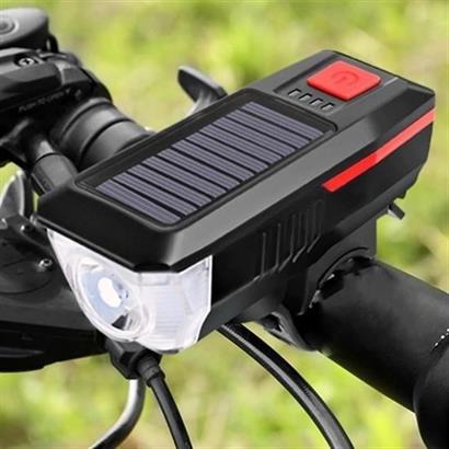 Petinka Solar Enerjili USB ile Şarj Edilebilir Ledli Bisiklet Feneri Kornalı ve Su Geçirmez Far Petinka Solar Enerjili USB ile Şarj Edilebilir Ledli Bisiklet Feneri Kornalı ve Su Geçirmez Far