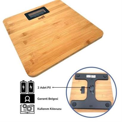 BUFFER® Techfit Bambu Banyo Baskülü Yüksek Hassasiyetli Darbelere Dijital Dayanıklı Terazi Tf 1065 M BUFFER® Techfit Bambu Banyo Baskülü Yüksek Hassasiyetli Darbelere Dijital Dayanıklı Terazi Tf 1065 M