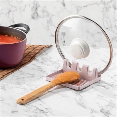 BUFFER® Tencere Kapak Tutuculu Kaşıklıklı Tencere Kapak Standı Pratik Kaşık Kepçe Altlık Düzenleyici BUFFER® Tencere Kapak Tutuculu Kaşıklıklı Tencere Kapak Standı Pratik Kaşık Kepçe Altlık Düzenleyici