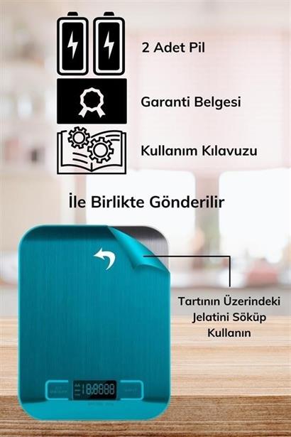 BUFFER® TF 1002 Hassas Ölçümlü Maksimum 5 Kg Kapasiteli Led Ekran Platin Dijital Mutfak Tartısı BUFFER® TF 1002 Hassas Ölçümlü Maksimum 5 Kg Kapasiteli Led Ekran Platin Dijital Mutfak Tartısı