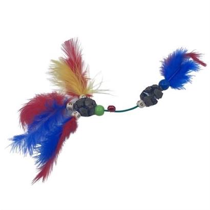 Petinka® Tüylü Tahta Boncuklu Zilli Kedi Oyuncağı Çok Renkli Kedi Oyuncak Petinka® Tüylü Tahta Boncuklu Zilli Kedi Oyuncağı Çok Renkli Kedi Oyuncak