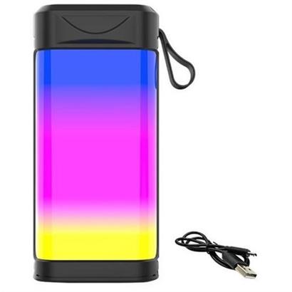 Petinka® Usb Şarjlı Renkli LED Işıklı 1200 mAh 5W Portatif Müzik Sistemli Mini El Tipi Hoparlör Petinka® Usb Şarjlı Renkli LED Işıklı 1200 mAh 5W Portatif Müzik Sistemli Mini El Tipi Hoparlör