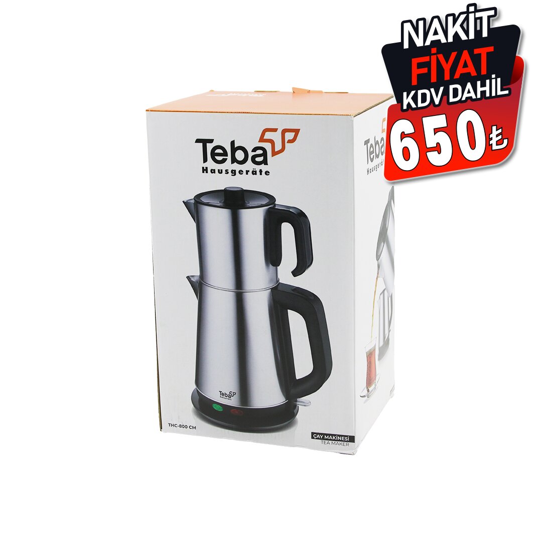 ÇELİK ELEKTRİKLİ ÇAY MAKİNESİ ÇAYCI SETİ 1500W 1.8LT+ 0.8LT 360° TABAN GİZLi REZİSTANS THC-800 CM (4707) ÇELİK ELEKTRİKLİ ÇAY MAKİNESİ ÇAYCI SETİ 1500W 1.8LT+ 0.8LT 360° TABAN GİZLi REZİSTANS THC-800 CM (4707)
