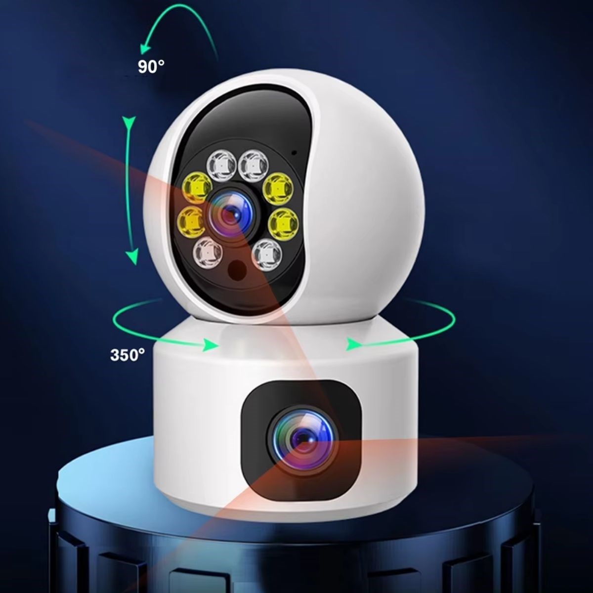 Çift Kameralı Wifi Bağlantılı Gece Görüşlü Ev Tipi Güvenlik Kamerası (4707) Çift Kameralı Wifi Bağlantılı Gece Görüşlü Ev Tipi Güvenlik Kamerası (4707)