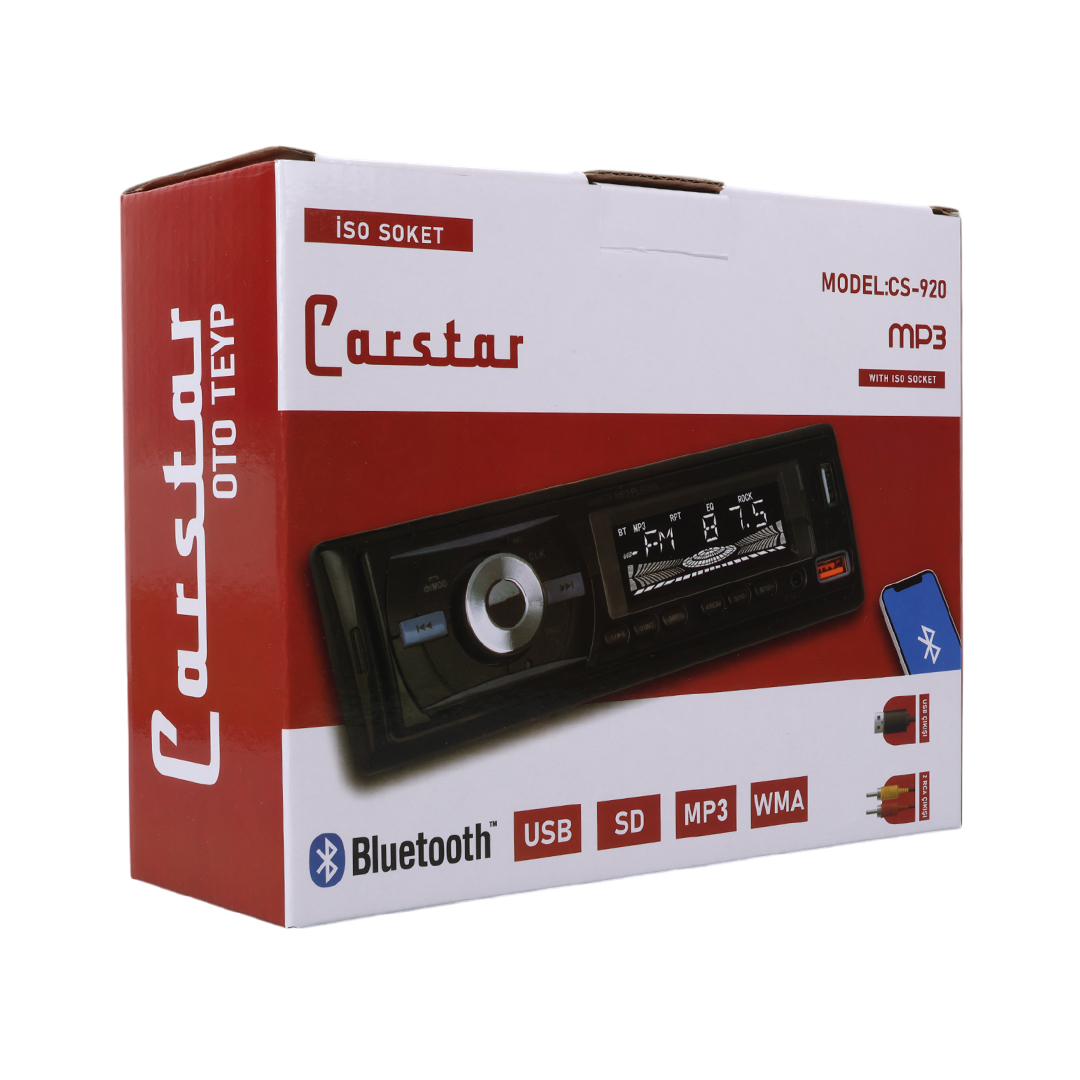ÇİFT USB/SD/FM/AUX/BLUETOOTH KUMANDALI OTO TEYP 4X60 WATT CS-920 (4707) ÇİFT USB/SD/FM/AUX/BLUETOOTH KUMANDALI OTO TEYP 4X60 WATT CS-920 (4707)