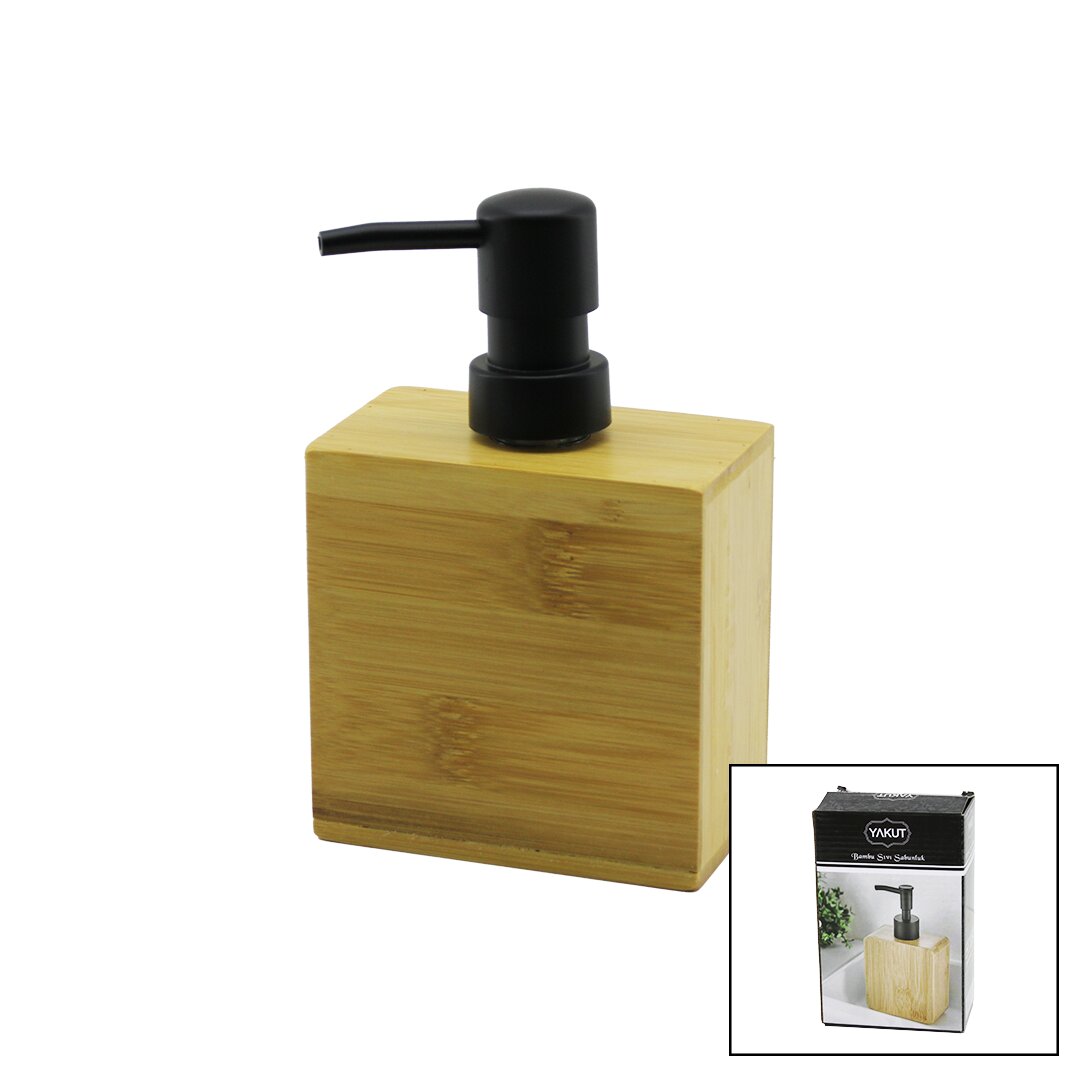 DİKDÖRTGEN AHŞAP BAMBU SIVI SABUNLUK SİYAH PLASTİK POMPA 5.8 X 9.9CM - Y: 10CM (4707) DİKDÖRTGEN AHŞAP BAMBU SIVI SABUNLUK SİYAH PLASTİK POMPA 5.8 X 9.9CM - Y: 10CM (4707)