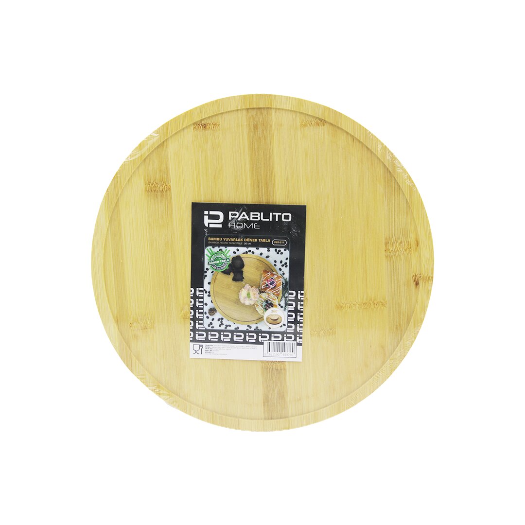 DÖNER TABLALI AHŞAP BAMBU SUNUM TEPSİSİ - MİNİ SOFRA YUVARLAK=30CM (4707) DÖNER TABLALI AHŞAP BAMBU SUNUM TEPSİSİ - MİNİ SOFRA YUVARLAK=30CM (4707)