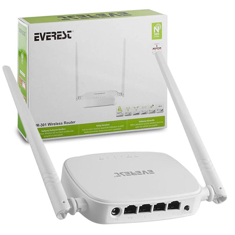 EVEREST EWR-301 300 MBPS ACCESS POINT+REPEATER+ KABLOSUZ ROUTER (4707) EVEREST EWR-301 300 MBPS ACCESS POINT+REPEATER+ KABLOSUZ ROUTER (4707)