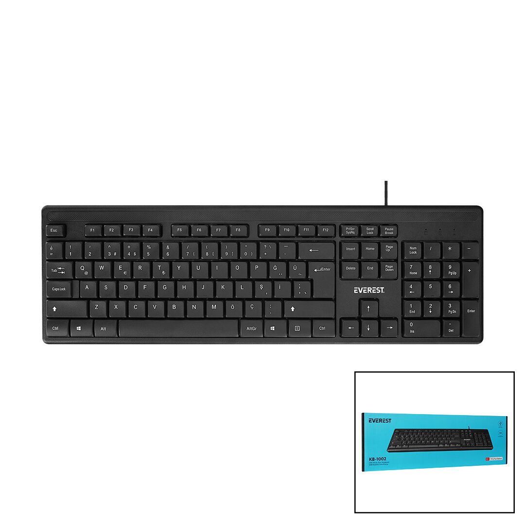 EVEREST KB-1002 USB KABLOLU KLAVYE Q KALVYE 130CM KABLO (4707) EVEREST KB-1002 USB KABLOLU KLAVYE Q KALVYE 130CM KABLO (4707)