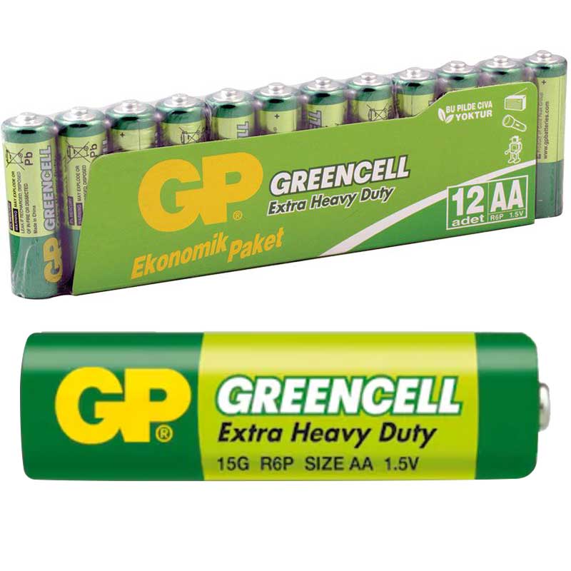 GP 15G-GREENCELL 12Lİ PAKET KALEM PİL (12Lİ FİYAT) GP 15G-2VS12 (4707) GP 15G-GREENCELL 12Lİ PAKET KALEM PİL (12Lİ FİYAT) GP 15G-2VS12 (4707)