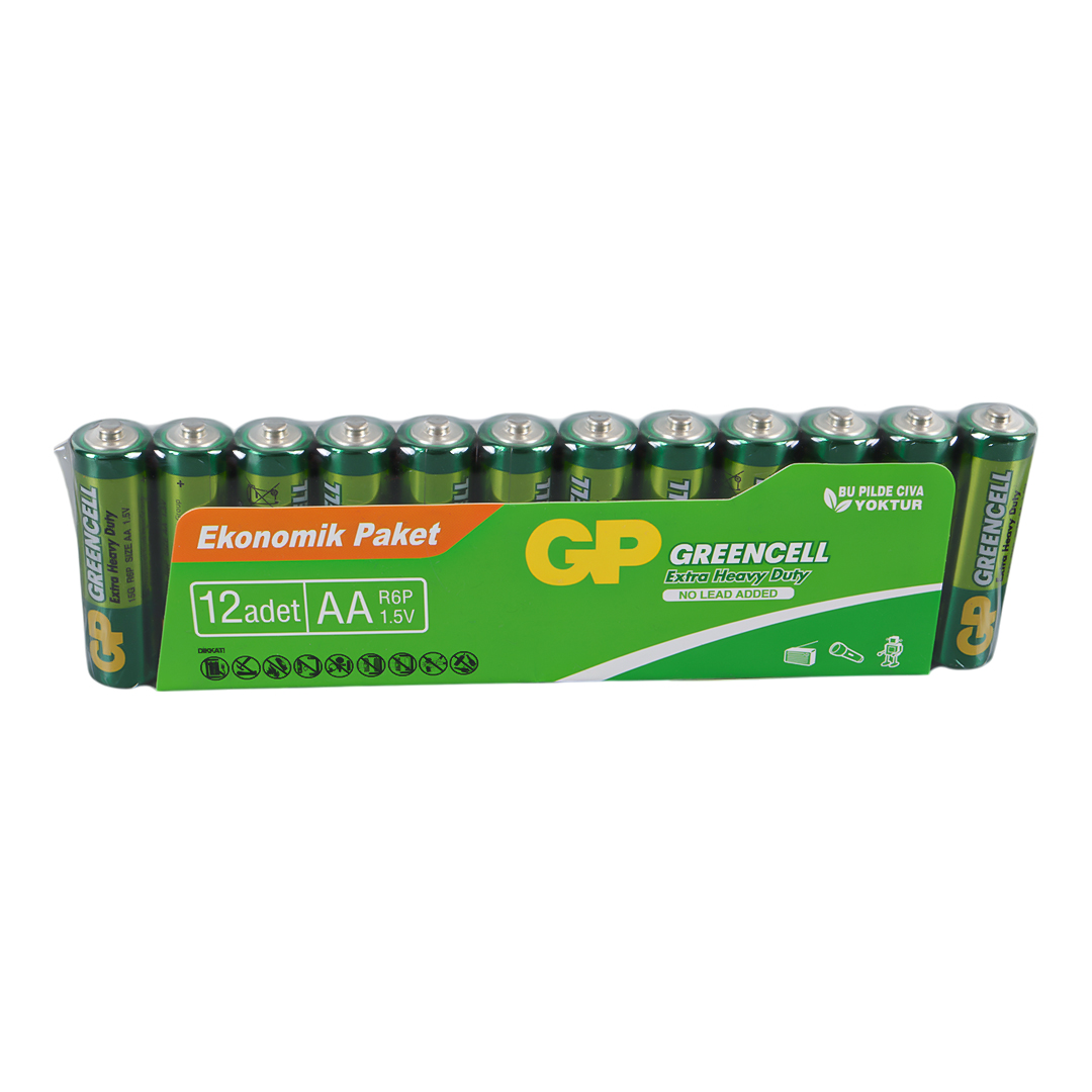 GP 15G-GREENCELL 12Lİ PAKET KALEM PİL (12Lİ FİYAT) GP 15G-2VS12 (4707) GP 15G-GREENCELL 12Lİ PAKET KALEM PİL (12Lİ FİYAT) GP 15G-2VS12 (4707)