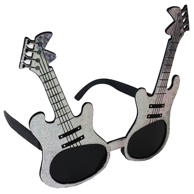 Gümüş Renk Rockn Roll Gitar Şekilli Parti Gözlüğü 15x15 cm (4707) Gümüş Renk Rockn Roll Gitar Şekilli Parti Gözlüğü 15x15 cm (4707)