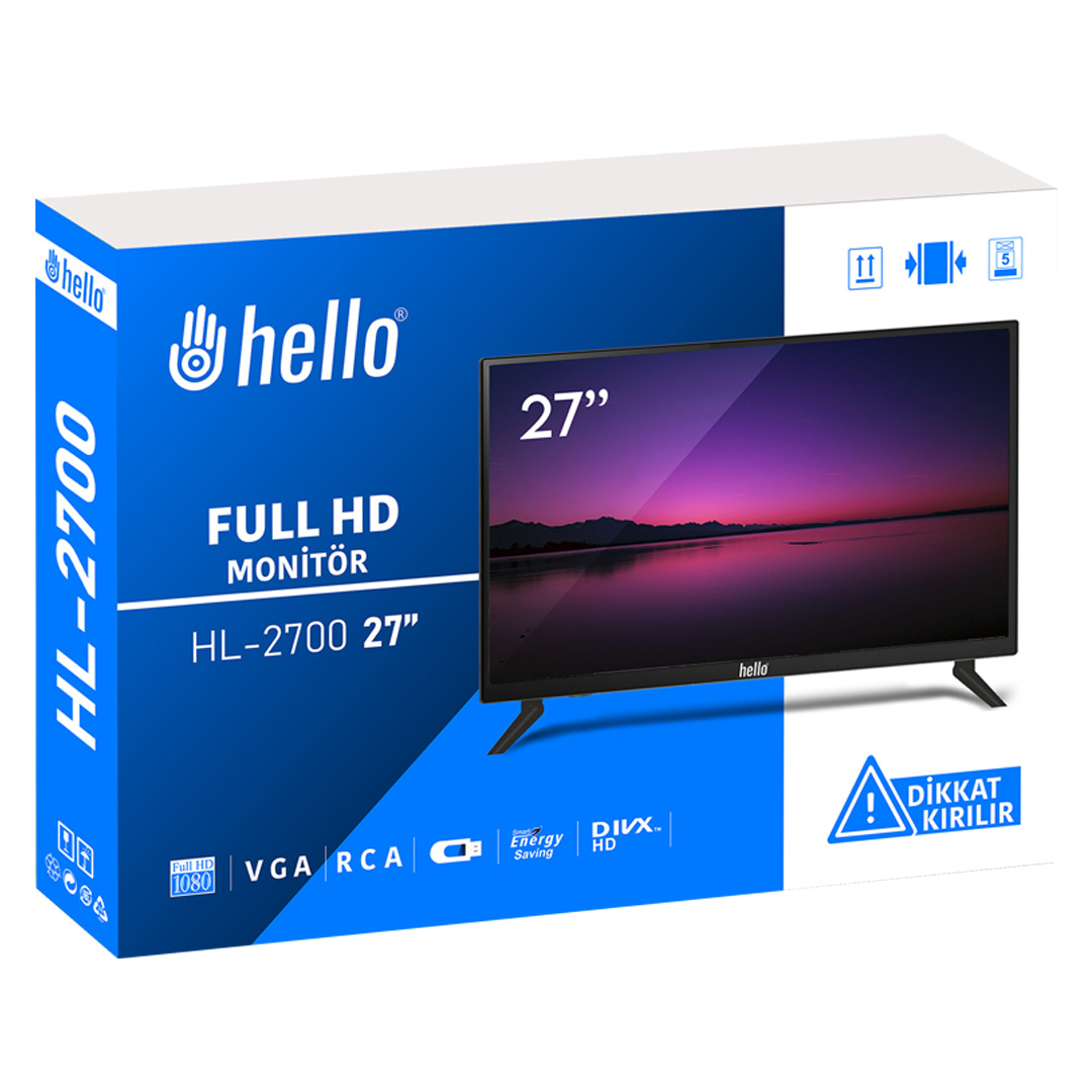 HELLO HL-2700 27 AUDIO IN-RCA-VGA-HDMI-USB 12 VOLT ADAPTÖRLÜ FULL HD LED MONİTÖR (4707) HELLO HL-2700 27 AUDIO IN-RCA-VGA-HDMI-USB 12 VOLT ADAPTÖRLÜ FULL HD LED MONİTÖR (4707)
