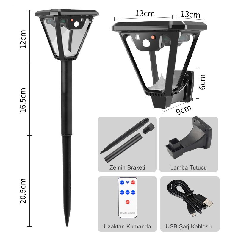 HS-V83 SOLAR SENSÖRLÜ 100 SMD LEDLİ 3 MODLU BAHÇE VE DUVAR LAMBASI (4707) HS-V83 SOLAR SENSÖRLÜ 100 SMD LEDLİ 3 MODLU BAHÇE VE DUVAR LAMBASI (4707)