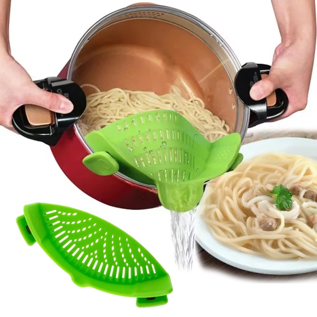 KLİPSLİ SİLİKON TENCERE MAKARNA NOODLE SÜZGECİ ÇOK AMAÇLI (4707) KLİPSLİ SİLİKON TENCERE MAKARNA NOODLE SÜZGECİ ÇOK AMAÇLI (4707)