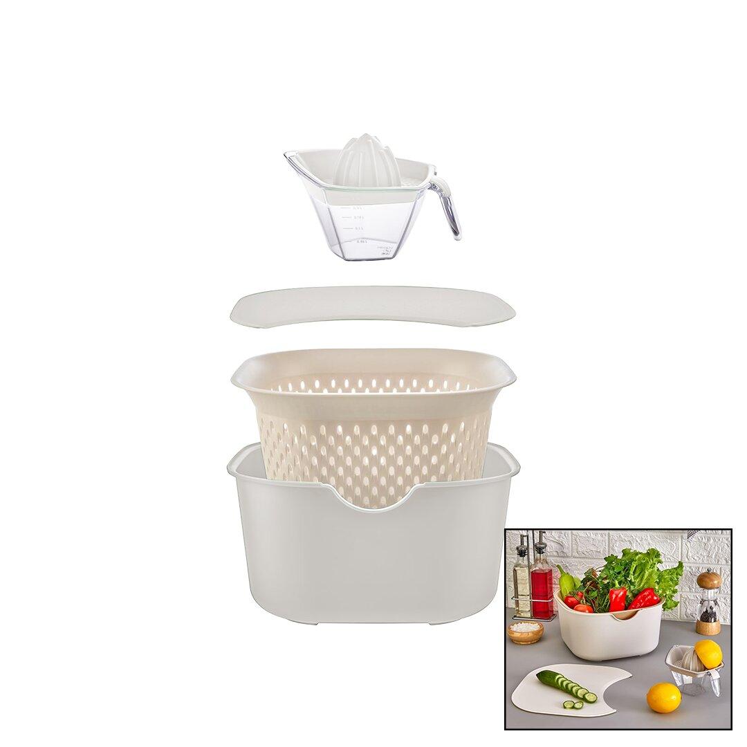 KREM 5PCS MUTFAK SETİ PLS.KARIŞTIRMA KAP=4LT - SÜZGEÇ=3.5LT - KESİM PANO - SIKACAK=0.25LT (4707) KREM 5PCS MUTFAK SETİ PLS.KARIŞTIRMA KAP=4LT - SÜZGEÇ=3.5LT - KESİM PANO - SIKACAK=0.25LT (4707)