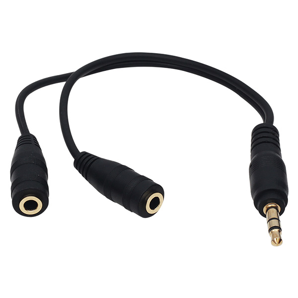 KULAKLIK ÇOKLAYICI 3.5 MM ERKEK/2 STEREO DİŞİ 20 CM Y KABLO (4707) KULAKLIK ÇOKLAYICI 3.5 MM ERKEK/2 STEREO DİŞİ 20 CM Y KABLO (4707)