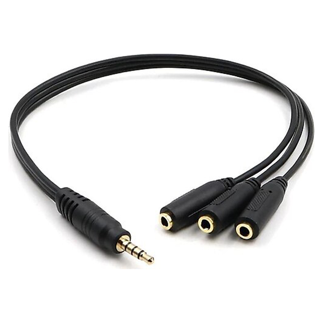 KULAKLIK ÇOKLAYICI 3.5 MM ERKEK X 1 / 3 STEREO DİŞİ X 3 - 30 CM Y KABLO (4707) KULAKLIK ÇOKLAYICI 3.5 MM ERKEK X 1 / 3 STEREO DİŞİ X 3 - 30 CM Y KABLO (4707)