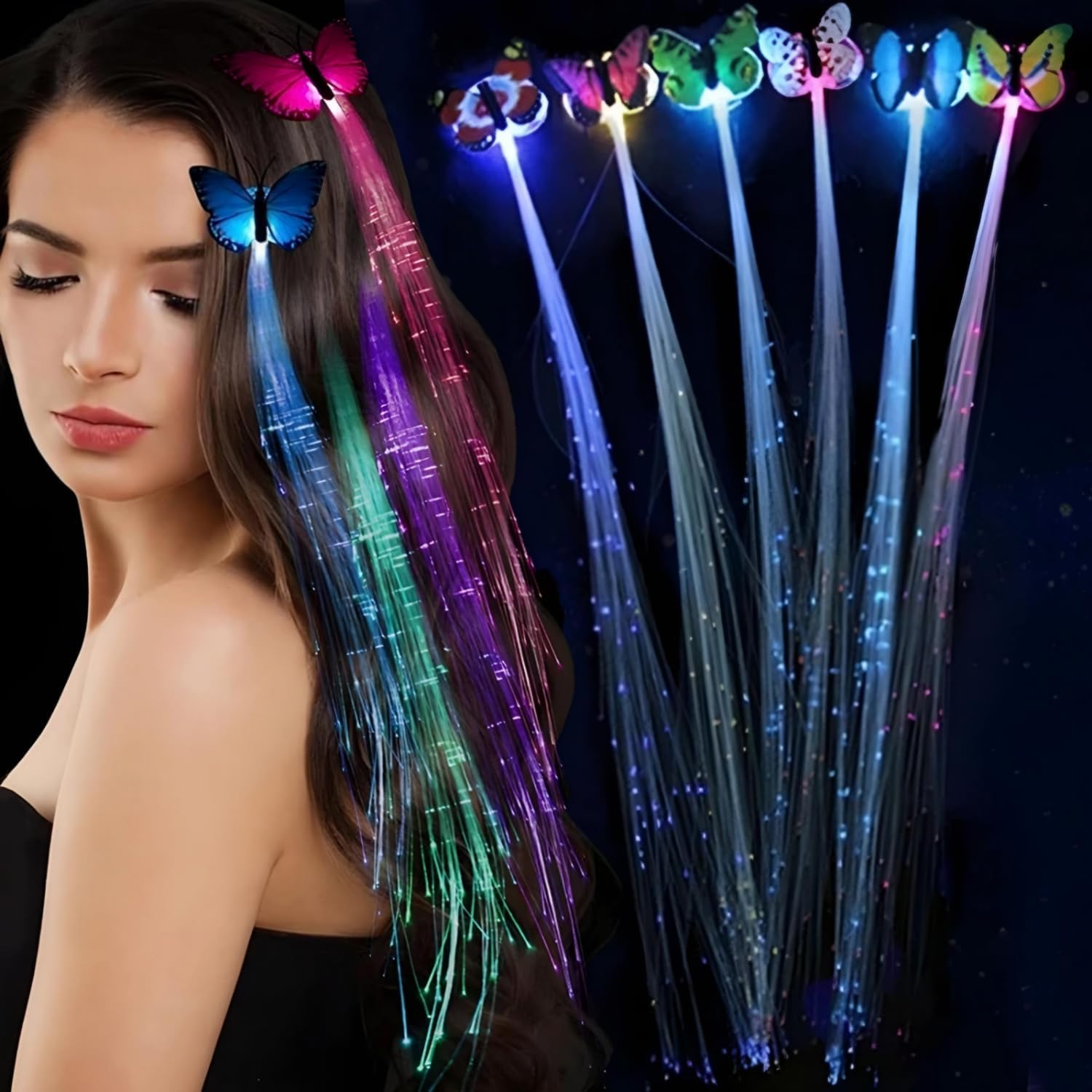 Led Fiber Optik Işıklı Kelebek Saç Klipsi 1 Adet (4707) Led Fiber Optik Işıklı Kelebek Saç Klipsi 1 Adet (4707)