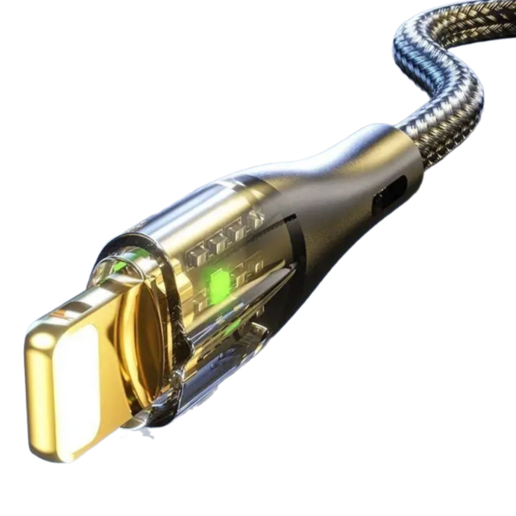 Led Işık Uçlu Sağlam İp Kablolu USB to Lightning Hızlı Şarj Kablosu Led Işık Uçlu Sağlam İp Kablolu USB to Lightning Hızlı Şarj Kablosu
