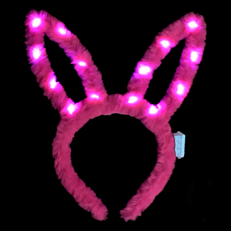 Led Işıklı Peluş Pofuduk Tavşan Kulak Tavşan Taç Şeker Pembesi 17X23 cm (4707) Led Işıklı Peluş Pofuduk Tavşan Kulak Tavşan Taç Şeker Pembesi 17X23 cm (4707)