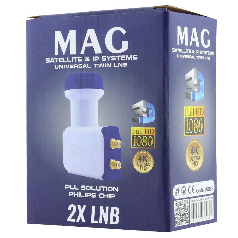 MAG ÇİFTLİ TWİN LNB ALTIN UÇLU PHILIPS CHİP 0.1DB (4707) MAG ÇİFTLİ TWİN LNB ALTIN UÇLU PHILIPS CHİP 0.1DB (4707)