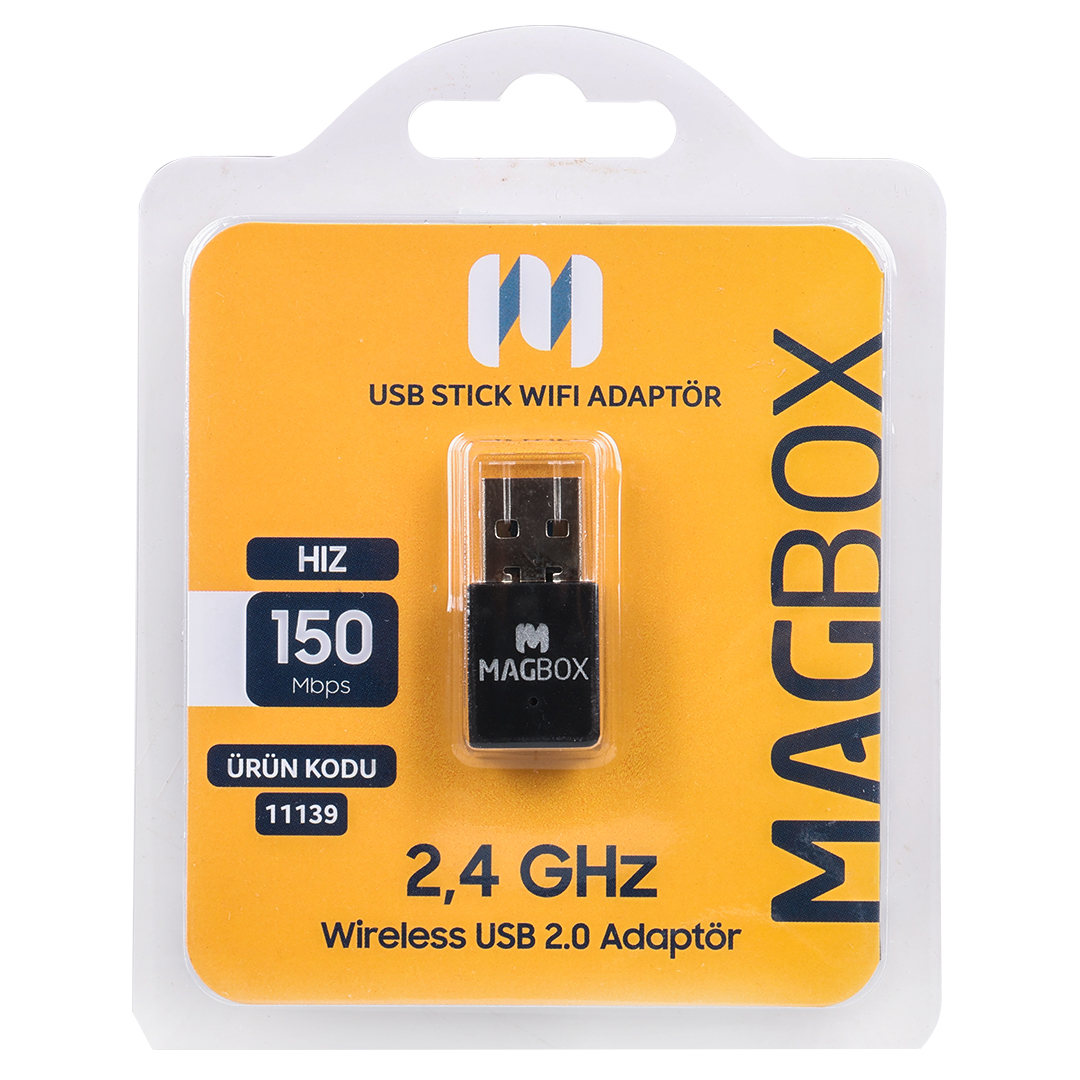 MAGBOX USB STICK MİNİ 802.11N WİFİ 7601 CHIPSET 2.4GHZ 150 MBPS IP UYDU ALICILARI İLE UYUMLU (4707) MAGBOX USB STICK MİNİ 802.11N WİFİ 7601 CHIPSET 2.4GHZ 150 MBPS IP UYDU ALICILARI İLE UYUMLU (4707)