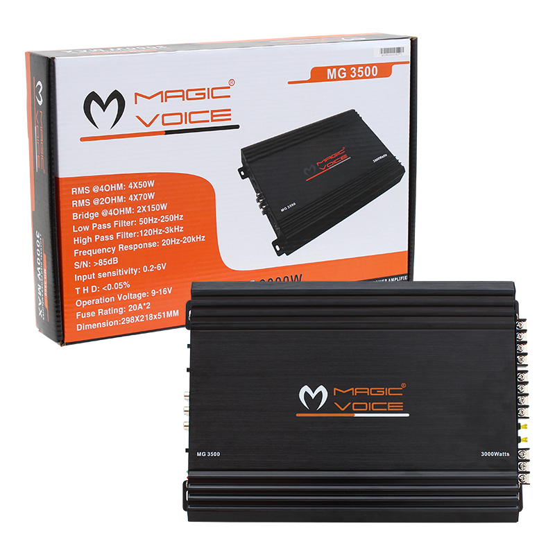 MAGİCVOİCE MG-3500 4 KANAL MAX 3000 WATT OTO ANFİ (4707) MAGİCVOİCE MG-3500 4 KANAL MAX 3000 WATT OTO ANFİ (4707)