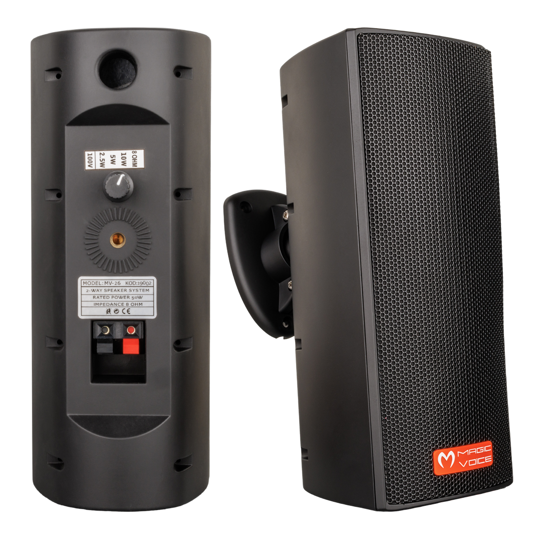 MAGICVOICE MV-26 2*7.5 CM 50 WATT 2Lİ TAKIM SİYAH TRAFOLU SÜTUN HOPARLÖR (4707) MAGICVOICE MV-26 2*7.5 CM 50 WATT 2Lİ TAKIM SİYAH TRAFOLU SÜTUN HOPARLÖR (4707)