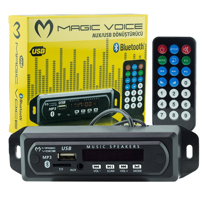 MAGICVOICE USB-400 (V20) BLUETOOTH/AUX USB/SD/MMC-MİC-KUMANDALI OTO TEYP ÇEVİRİCİ DİJİTAL PLAYER (5V/12V) (4707) MAGICVOICE USB-400 (V20) BLUETOOTH/AUX USB/SD/MMC-MİC-KUMANDALI OTO TEYP ÇEVİRİCİ DİJİTAL PLAYER (5V/12V) (4707)