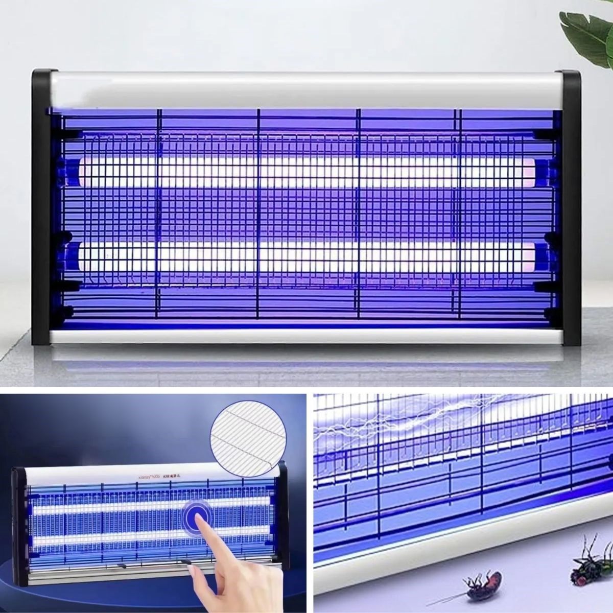 Masaüstü veya Duvara Asılabilen 10W Uzun Enli Sessiz Sinek Öldürücü UV Mor Işıklı Makina (4707) Masaüstü veya Duvara Asılabilen 10W Uzun Enli Sessiz Sinek Öldürücü UV Mor Işıklı Makina (4707)