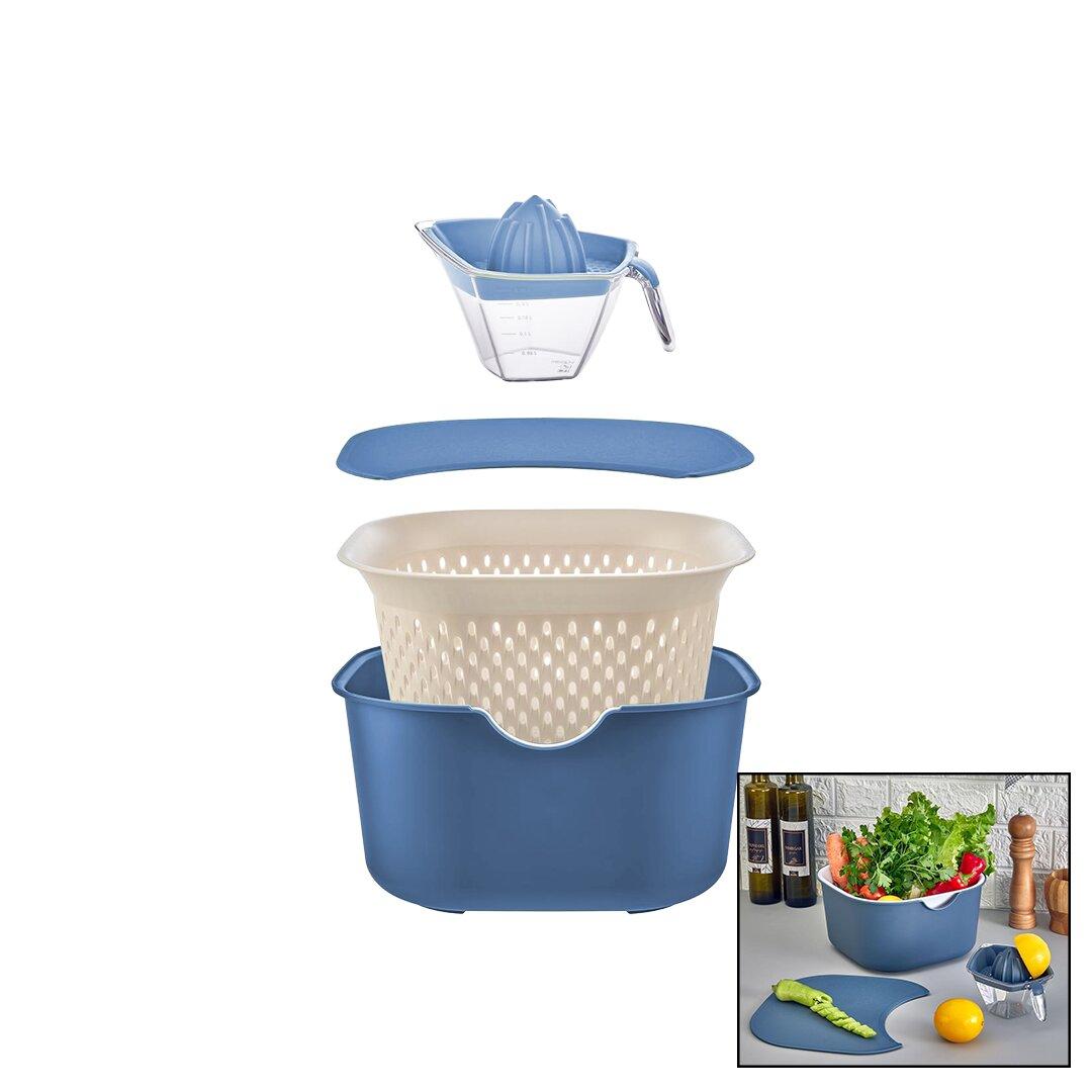 MAVİ 5PCS MUTFAK SETİ PLS.KARIŞTIRMA KAP=4LT - SÜZGEÇ=3.5LT - KESİM PANO - SIKACAK=0.25LT (4707) MAVİ 5PCS MUTFAK SETİ PLS.KARIŞTIRMA KAP=4LT - SÜZGEÇ=3.5LT - KESİM PANO - SIKACAK=0.25LT (4707)
