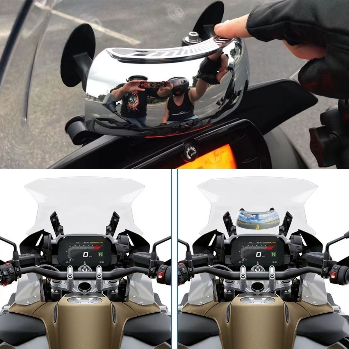 Motosiklet İçin Islanmaya Dayanıklı Geniş Açı Görme ve Kör Nokta Aynası (4707) Motosiklet İçin Islanmaya Dayanıklı Geniş Açı Görme ve Kör Nokta Aynası (4707)