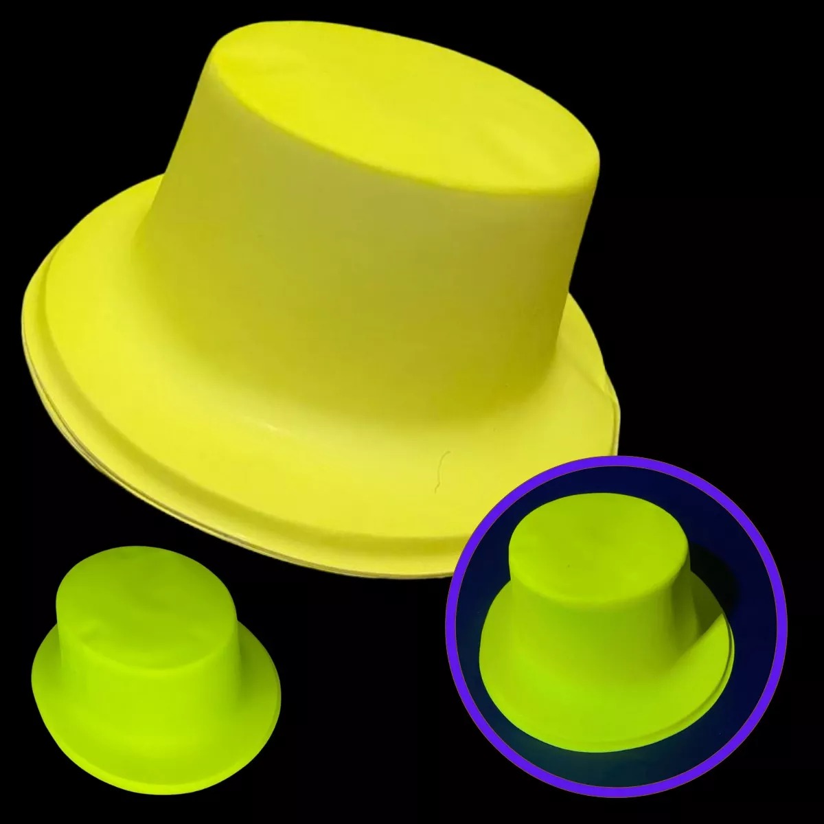 Neon Partisi Sarı Renk Plastik Fötr Şapka (4707) Neon Partisi Sarı Renk Plastik Fötr Şapka (4707)