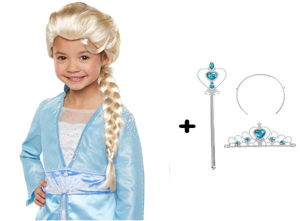 Örgülü Karlar Ülkesi Frozen Elsa Peruğu Tacı ve Sopası Çocuk Boy (4707) Örgülü Karlar Ülkesi Frozen Elsa Peruğu Tacı ve Sopası Çocuk Boy (4707)