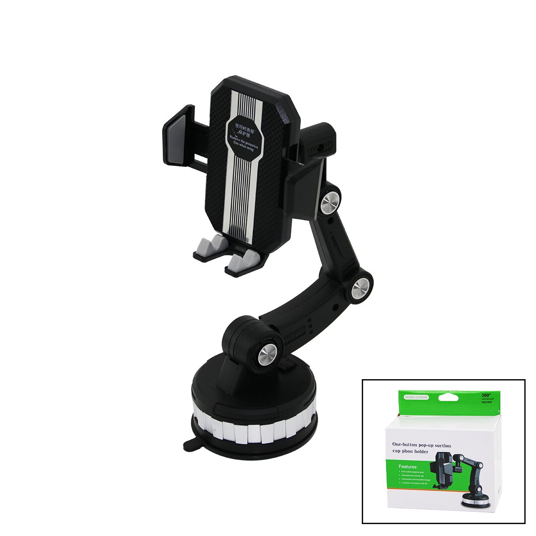 OTO- ARAÇ TELEFON- BARDAK TUTUCU VANTUZAKROBAT- 3 EKLEMLİ AYAR - 360° (4707) OTO- ARAÇ TELEFON- BARDAK TUTUCU VANTUZAKROBAT- 3 EKLEMLİ AYAR - 360° (4707)