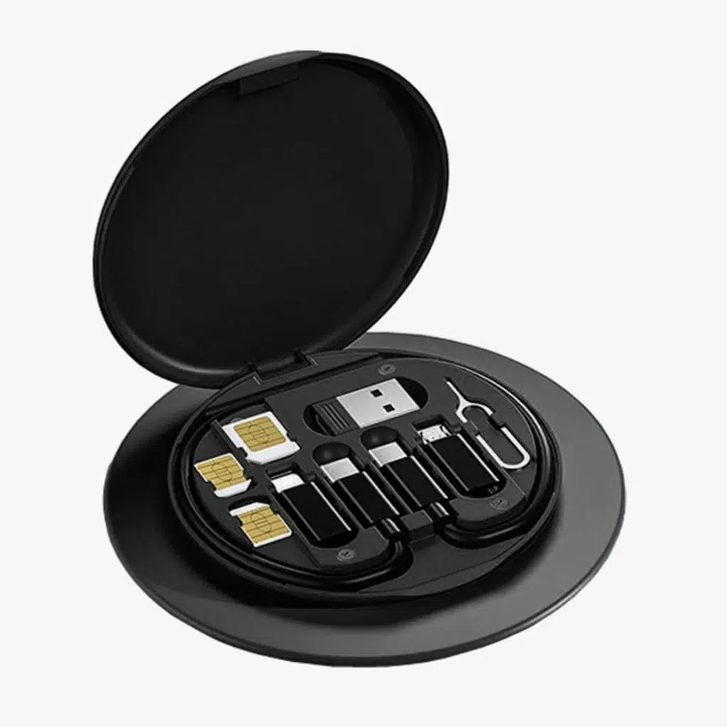 Şarj Kablosu Seti 5'i 1 arada Seyahat Kablo Seti USB Type-C 60w Destekli Kablo Kutusu