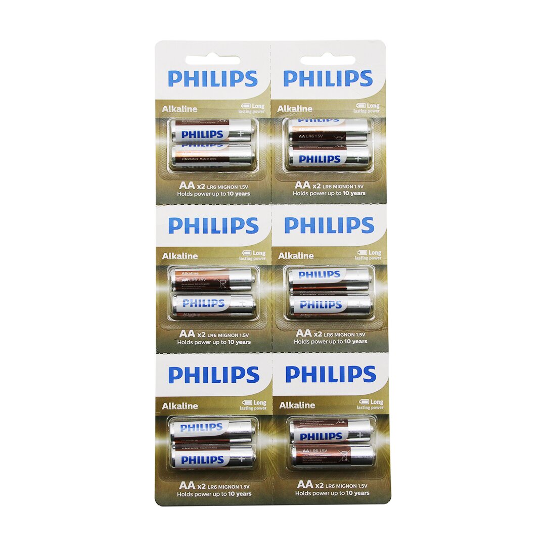 PHILIPS ALKALİNE KALEM - AA - 1.5V PİL 12PCS= 2Lİ X 6 (4707) PHILIPS ALKALİNE KALEM - AA - 1.5V PİL 12PCS= 2Lİ X 6 (4707)